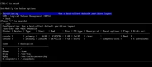 confirm partitioning