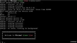 minimal linux live